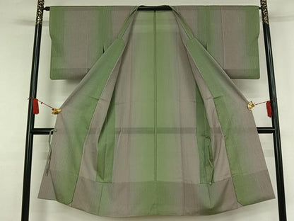 平和屋着物▽道行コート　スリーシーズン　春夏秋　塵除け　霞文　ロング丈　正絹　逸品　AABJ9654jh