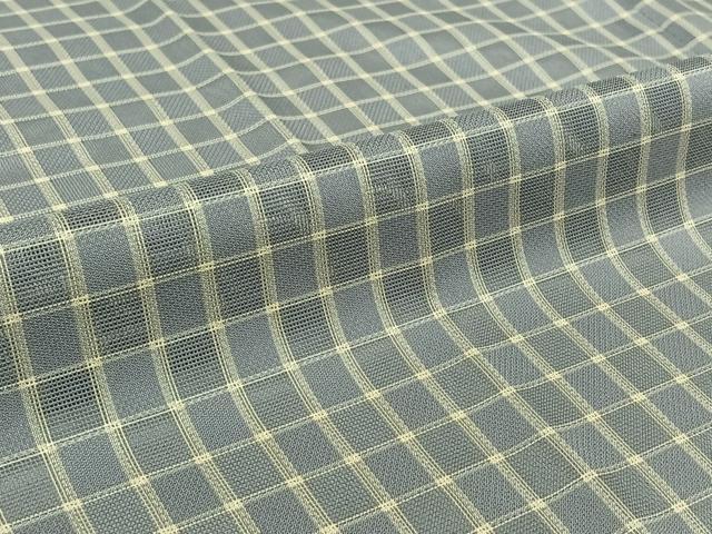 平和屋着物▽道行コート　スリーシーズン　春夏秋　塵除け　市松格子　ロング丈　正絹　逸品　AABJ9657jh