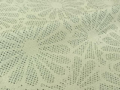 平和屋着物▽上質な紬　単衣　花尽くし文　正絹　逸品　AABJ9660jh