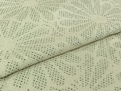 平和屋着物▽上質な紬　単衣　花尽くし文　正絹　逸品　AABJ9660jh