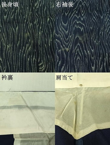 平和屋着物▽小紋　単衣　杢目文　AABJ9675jh