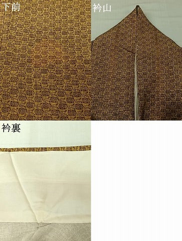 平和屋着物▽訪問着　単衣　花丸文　正絹　逸品　AABJ9679jh