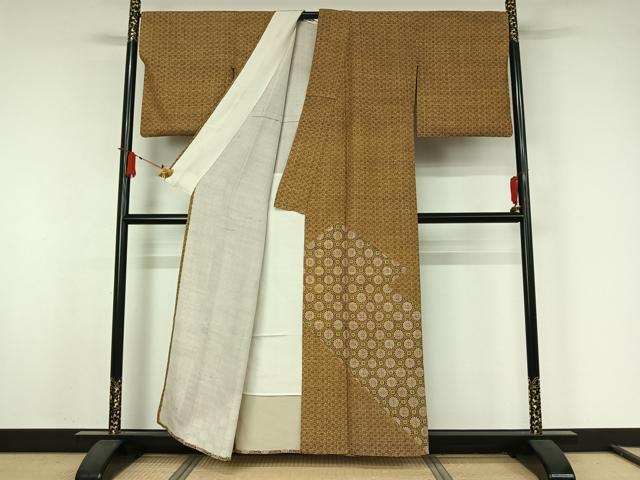 平和屋着物▽訪問着　単衣　花丸文　正絹　逸品　AABJ9679jh