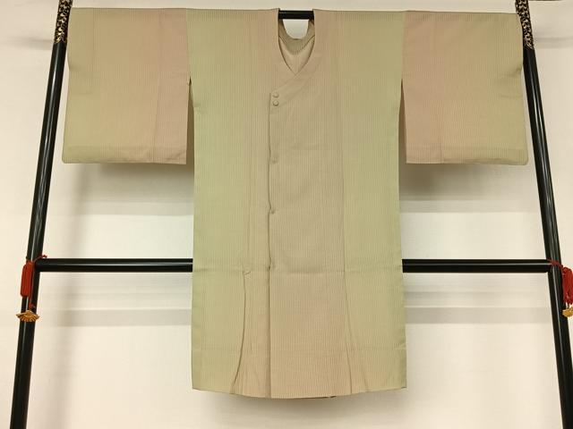 平和屋着物▽道行コート　スリーシーズン　春夏秋　塵除け　霞文　ロング丈　正絹　逸品　AABJ9690jh