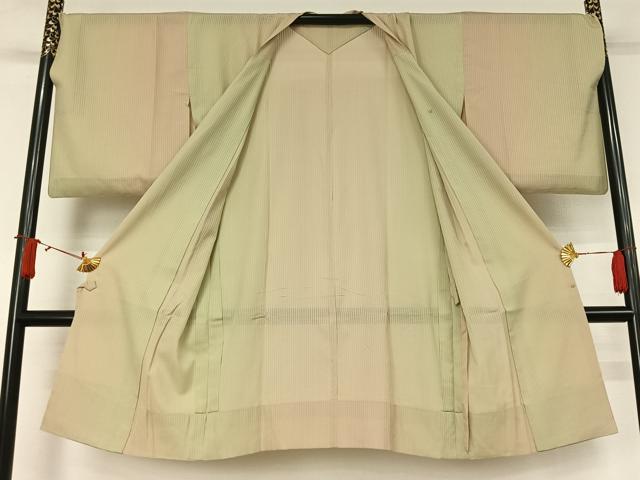 平和屋着物▽道行コート　スリーシーズン　春夏秋　塵除け　霞文　ロング丈　正絹　逸品　AABJ9690jh