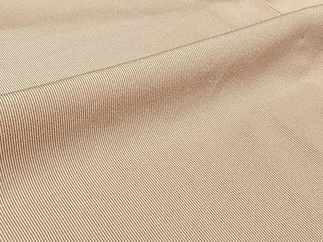 平和屋着物▽江戸小紋　単衣　万筋　浅蘇芳色×白色　浜ちりめん　反端付き　正絹　逸品　AABJ9691jh