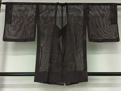 平和屋着物▽道行コート　スリーシーズン　春夏秋　塵除け　丸文　正絹　逸品　AABJ9695jh