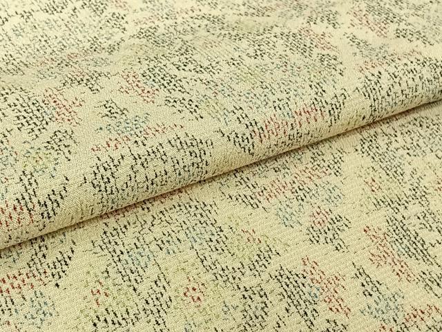 平和屋着物▽お召　単衣　花菱文　正絹　逸品　AABJ9696jh