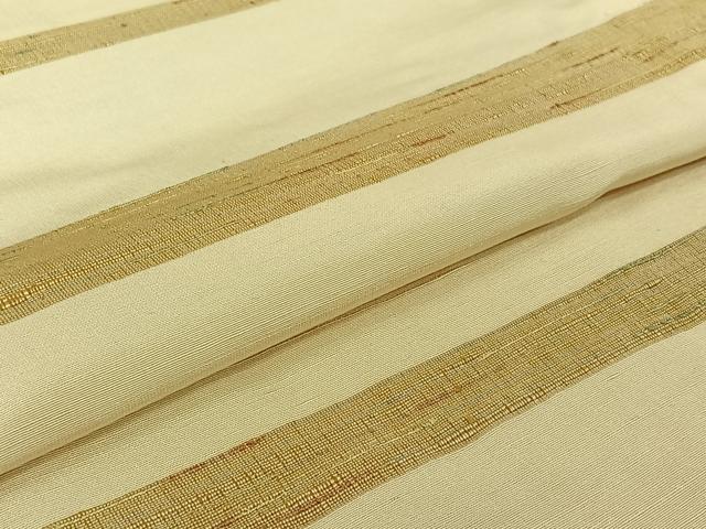 平和屋着物▽上質な紬　単衣　横段文　正絹　逸品　AABJ9701jh