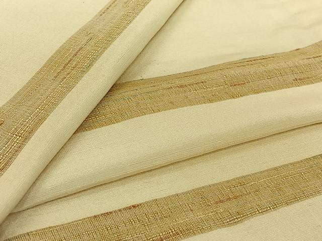 平和屋着物▽上質な紬　単衣　横段文　正絹　逸品　AABJ9701jh