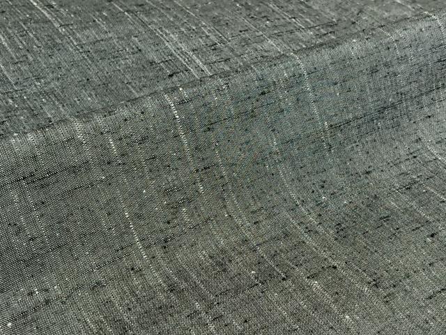 平和屋着物▽上質な紬　単衣　霞文　正絹　逸品　AABJ9705jh