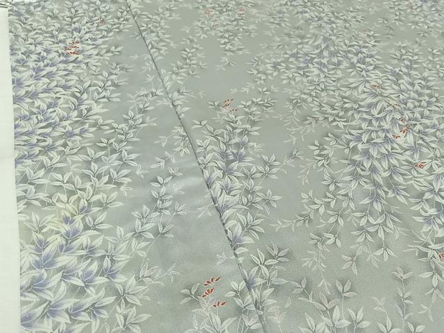 平和屋着物▽小紋　単衣　草花文　洗える着物　AABJ9708jh