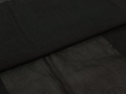 平和屋着物▽道行コート　スリーシーズン　春夏秋　塵除け　黒地　ロング丈　正絹　逸品　AABJ9713jh