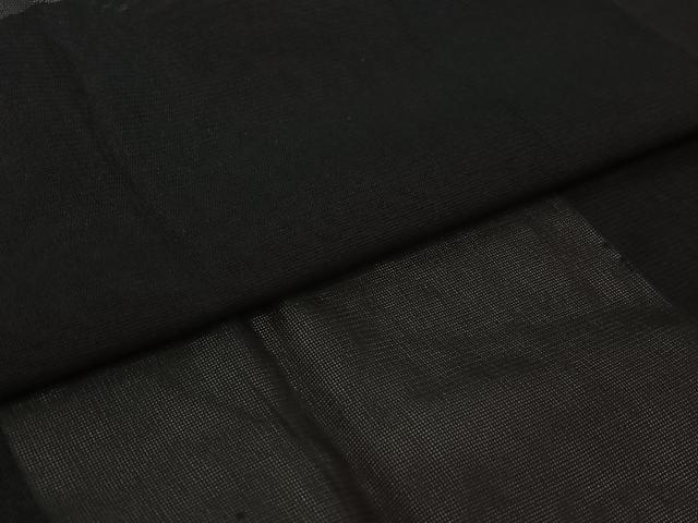 平和屋着物▽道行コート　スリーシーズン　春夏秋　塵除け　黒地　ロング丈　正絹　逸品　AABJ9713jh