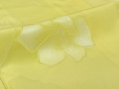 平和屋着物▽上質な小紋　単衣　地紋起こし　舞花文　正絹　逸品　AABJ9715jh