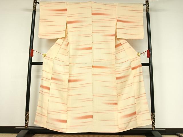 平和屋着物▽上質な小紋　単衣　霞文　正絹　逸品　AABJ9716jh
