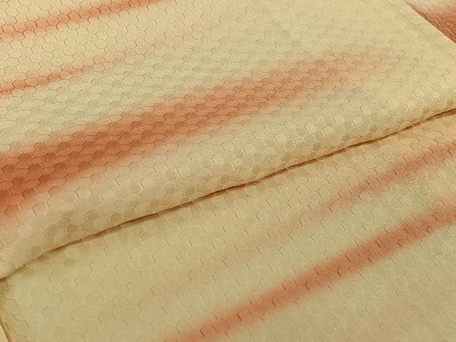 平和屋着物▽上質な小紋　単衣　霞文　正絹　逸品　AABJ9716jh