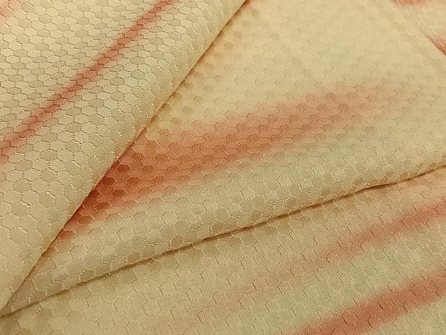 平和屋着物▽上質な小紋　単衣　霞文　正絹　逸品　AABJ9716jh