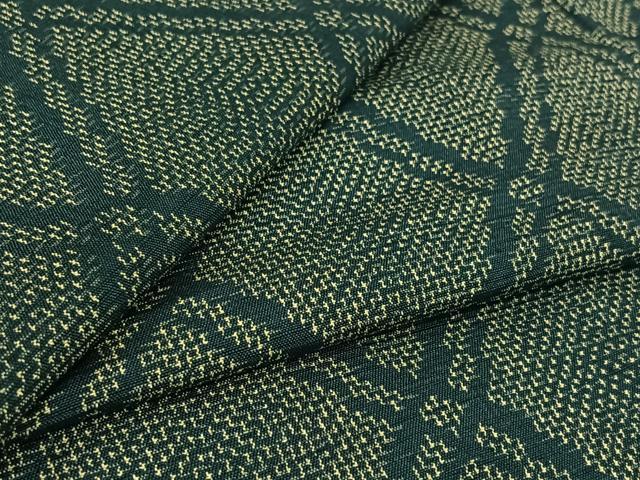 平和屋着物▽上質な紬　単衣　菱文　正絹　逸品　AABJ9718jh