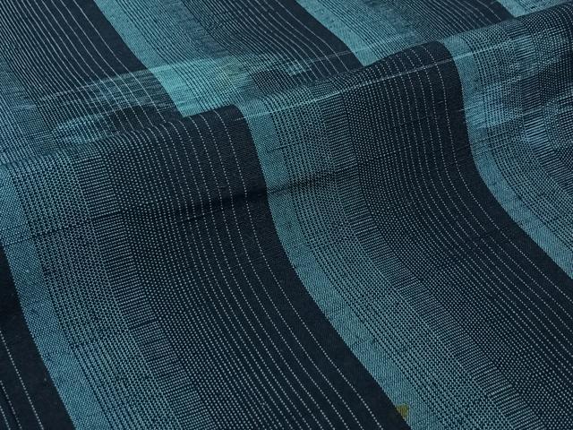 平和屋着物▽上質な紬　単衣　流水文　正絹　逸品　AABJ9722jh