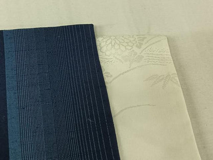 平和屋着物▽上質な紬　単衣　流水文　正絹　逸品　AABJ9722jh