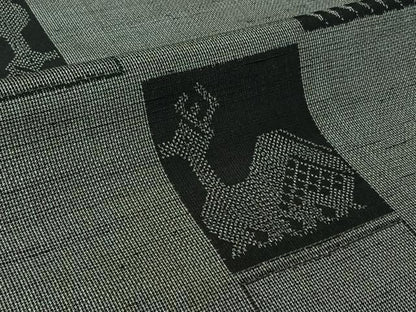 平和屋着物▽上質な紬　単衣　有栖川文様　正絹　逸品　AABJ9725jh