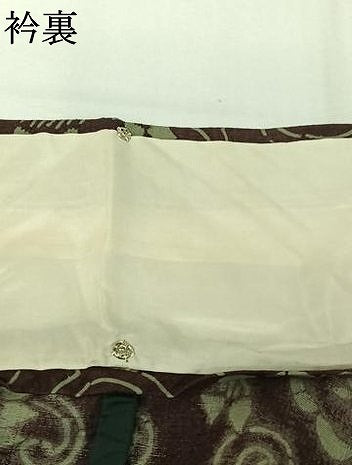平和屋着物▽上質な小紋　単衣　紬地　花唐草文　正絹　逸品　AABJ9727jh