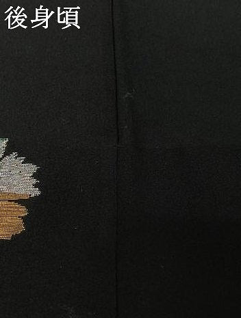 平和屋着物▽羽織　スリーシーズン　春夏秋　塵除け　刺繍　舞花文　黒地　金銀糸　正絹　逸品　AABJ9728jh