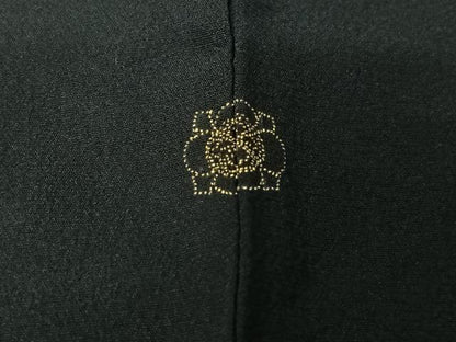 平和屋着物▽羽織　スリーシーズン　春夏秋　塵除け　刺繍　舞花文　黒地　金銀糸　正絹　逸品　AABJ9728jh