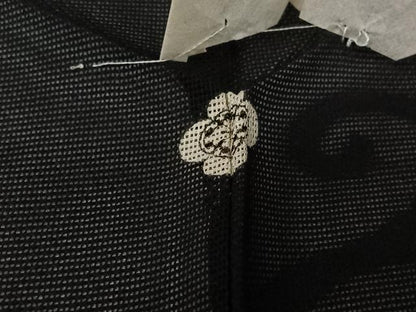 平和屋着物▽羽織　スリーシーズン　春夏秋　塵除け　唐草文　黒地　正絹　逸品　AABJ9738jh