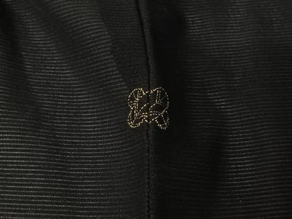 平和屋着物▽羽織　スリーシーズン　春夏秋　塵除け　枝葉文　黒地　正絹　逸品　AABJ9739jh