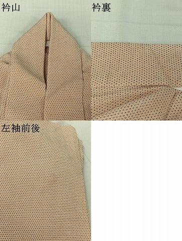 平和屋着物▽本塩沢　単衣　蚊絣　正絹　逸品　AABJ9743jh