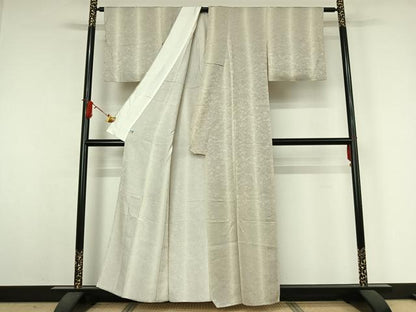平和屋着物▽上質な小紋　単衣　霞文　正絹　逸品　AABJ9763jh