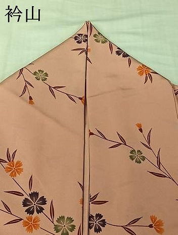 平和屋着物▽小紋　単衣　草花文　洗える着物　AABJ9767jh