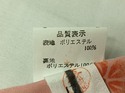 平和屋着物▽小紋　単衣　草花文　洗える着物　AABJ9767jh