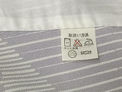平和屋着物▽小紋　単衣　幾何学文様　洗える着物　AABJ9771jh