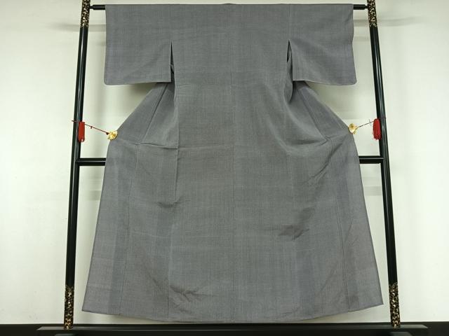 平和屋着物▽本塩沢　単衣　霞文　正絹　逸品　AABJ9781jh