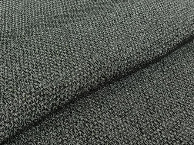 平和屋着物▽本塩沢　単衣　霞文　正絹　逸品　AABJ9781jh