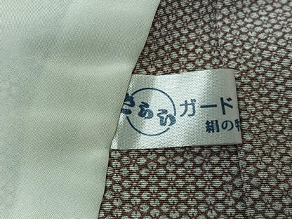 平和屋着物▽江戸小紋　単衣　霞文　両面染め　正絹　逸品　AABJ9784jh