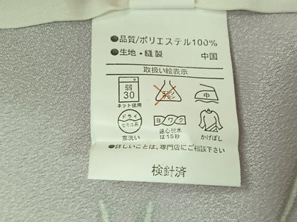 平和屋着物▽小紋　単衣　草花文　洗える着物　AABJ9785jh