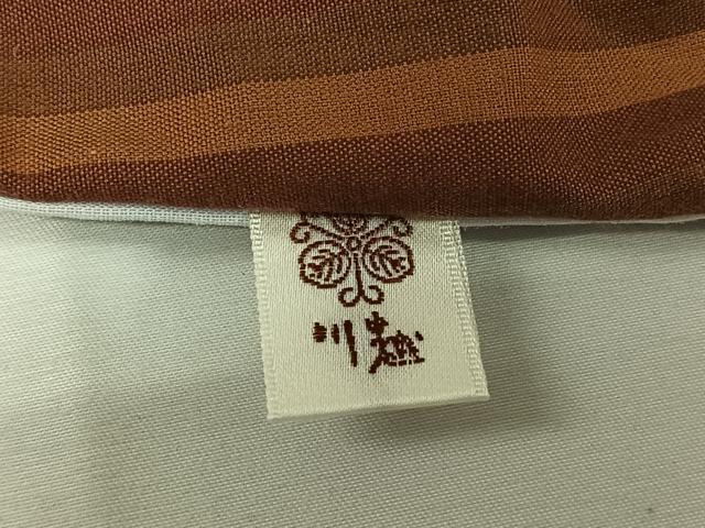 平和屋着物▽紬　単衣　縞　綿　AABJ9796jh
