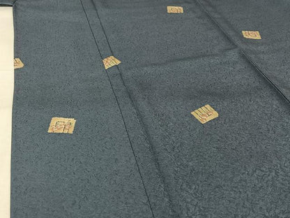 平和屋着物▽小紋　単衣　源氏香花文　洗える着物　AABJ9804jh