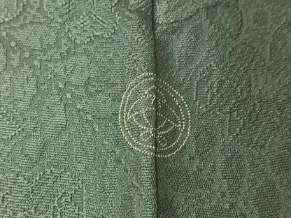 平和屋着物▽上質な色無地　単衣　辻が花地紋　水浅葱色　正絹　逸品　AABJ9807jh