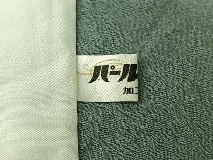 平和屋着物▽上質な色無地　単衣　辻が花地紋　水浅葱色　正絹　逸品　AABJ9807jh