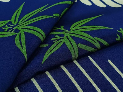 平和屋着物▽訪問着　単衣　笹竹文　洗える着物　AABJ9812jh