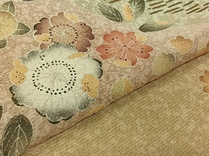 平和屋着物▽訪問着　単衣　絞り　辻が花　暈し染め　金彩　正絹　逸品　AABJ9814jh