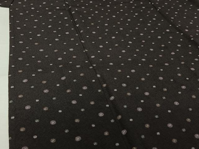 平和屋着物▽上質な小紋　単衣　水玉文　正絹　逸品　AABJ9825jh