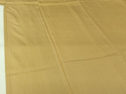 平和屋着物▽上質な小紋　単衣　縞　正絹　逸品　AABJ9826jh