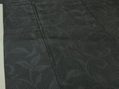 平和屋着物▽本塩沢　単衣　110亀甲　花唐草文　正絹　逸品　AABJ9828jh