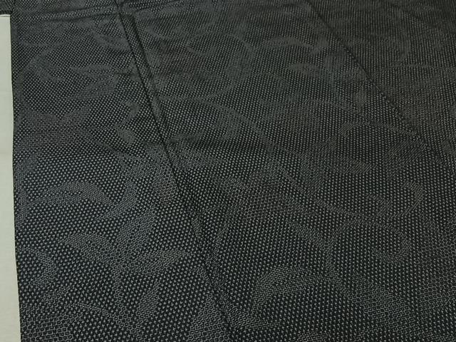 平和屋着物▽本塩沢　単衣　110亀甲　花唐草文　正絹　逸品　AABJ9828jh